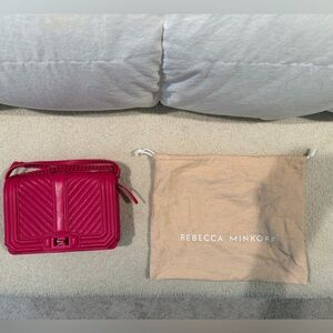 Rebecca Minkoff Fuchsia Quilted Crossbody Bag
